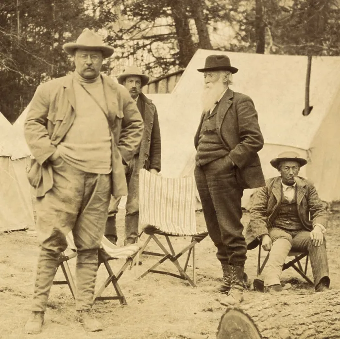 Framed Print : President Theodore Roosevelts camp near Losser Creek in Yellowstone National Park, April 1903