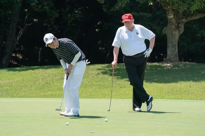 Framed Print : President Trump and Prime Minister Abe Golfing in Japan, May 25, 2019 Framed Print : President Trump and Prime Minister Abe Golfing in Japan, May 25, 2019