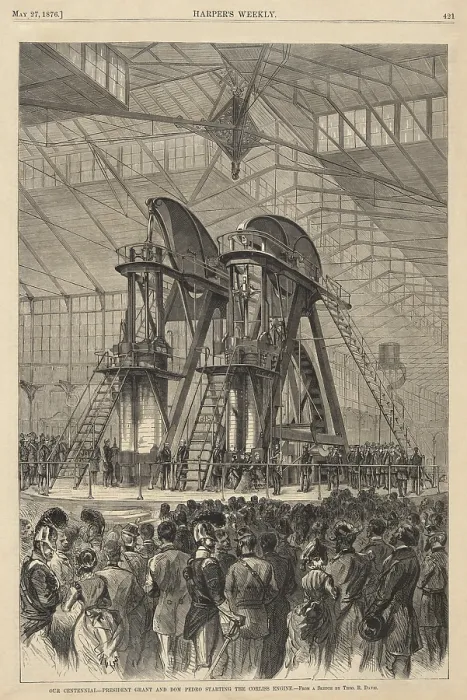 Framed Print : President Ulysses S. Grant and Emperor Pedro II of Brazil started the Corliss Engine at the opening ceremonies of the Centennial Exposition in Philadelphia, 1876 Framed Print : President Ulysses S. Grant and Emperor Pedro II of Brazil started the Corliss Engine at the opening ceremonies of the Centennial Exposition in Philadelphia, 1876