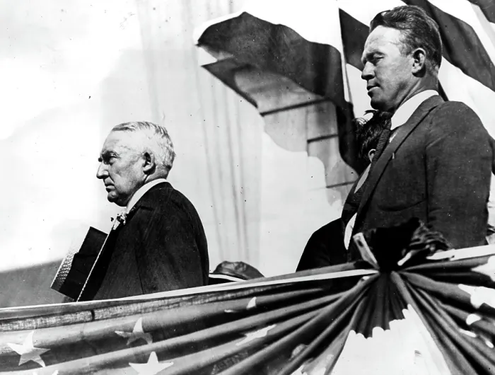 Framed Print : PRESIDENT WARREN G. HARDING speaking at stadium in Seattle, c. 1923. Courtesy: CSU Archives  /  Everett Collection