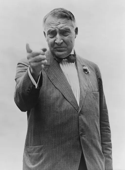 Framed Print : President Warren Harding (1865-1923) speaking. Undated portrait
