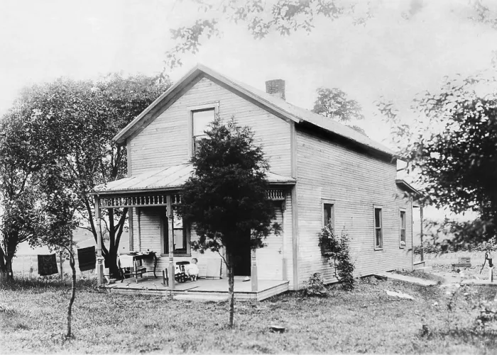 Framed Print : President Warren Harding's birthplace in Blooming Grove, Ohio. Ca. 1880. (CSU_2015_11_1471)