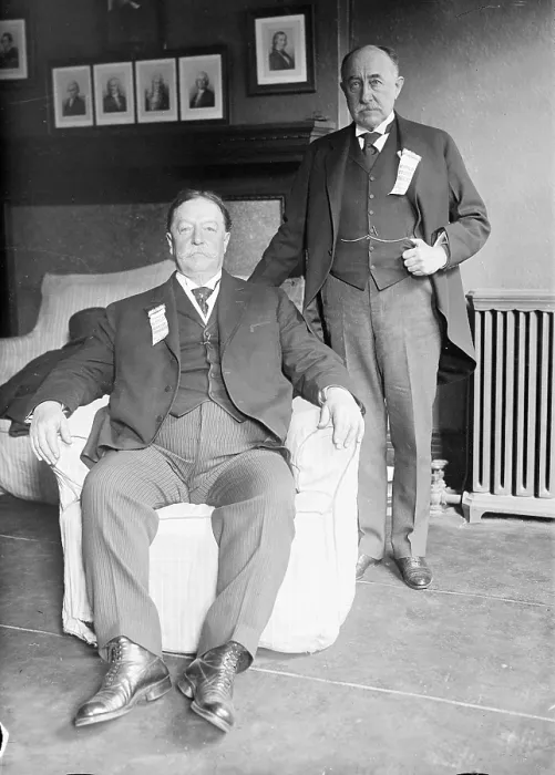 Framed Print : President William Taft (1857-1930) with close friend, John Hays Hammond (1855-1936), gold mining engineer in South Africa and California