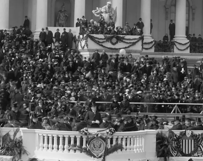 Framed Print : President Woodrow Wilsons delivering his second inaugural address, March 5, 1917 (BSLOC_2016_11_39) Framed Print : President Woodrow Wilsons delivering his second inaugural address, March 5, 1917 (BSLOC_2016_11_39)