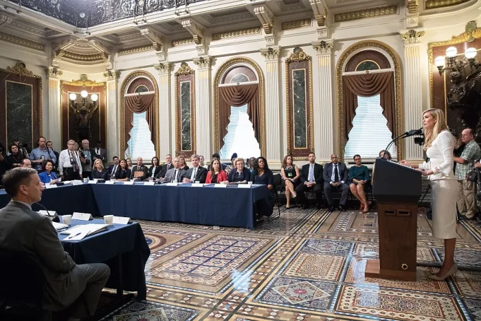 Framed Print : Presidential Adviser Ivanka Trump opens the annual meeting of the President's Interagency Task Force to Monitor and Combat Trafficking in Persons, Thursday, Oct. 11, 2018 Framed Print : Presidential Adviser Ivanka Trump opens the annual meeting of the President's Interagency Task Force to Monitor and Combat Trafficking in Persons, Thursday, Oct. 11, 2018