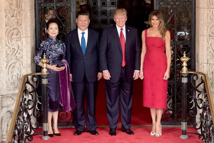 Framed Print : Presidents Donald Trump and Xi Jingping with their wives, Melania Trump and Mrs. Peng Liyuan Framed Print : Presidents Donald Trump and Xi Jingping with their wives, Melania Trump and Mrs. Peng Liyuan