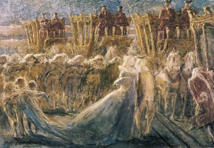 Framed Print : PREVIATI, Gaetano (1852-1920). The Sun King. 1890s. Oil on canvas. ITALY. Rome. Galleria Nazionale d'Arte Moderna (National Gallery of Modern Art)