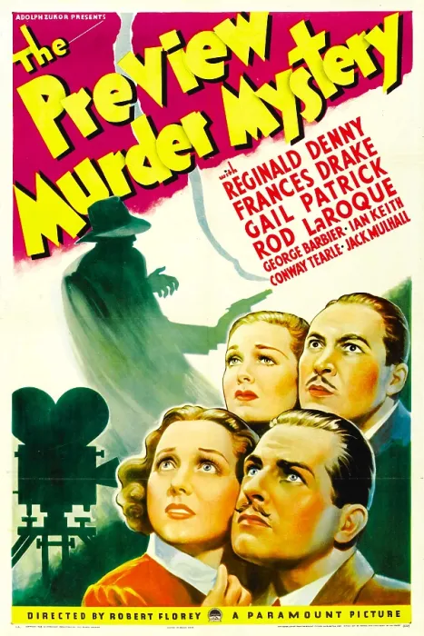 Framed Print : THE PREVIEW MURDER MYSTERY, top from left: Gail Patrick, Rod La Rocque, bottom from left: Frances Drake, Reginald Denny, 1936