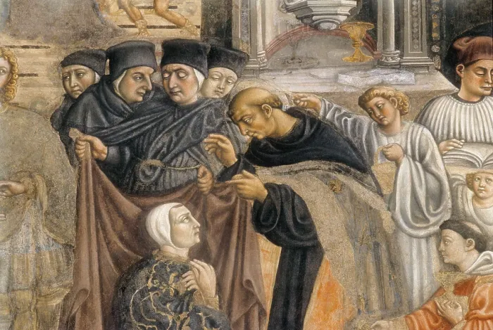 Framed Print : PRIAMO DELLA QUERCIA (c. 1374-1438). Investiture of the Rector of the Hospital. 1442. ITALY. Siena. Ospedale di Santa Maria della Scala (Santa Maria della Scala Hospital) Framed Print : PRIAMO DELLA QUERCIA (c. 1374-1438). Investiture of the Rector of the Hospital. 1442. ITALY. Siena. Ospedale di Santa Maria della Scala (Santa Maria della Scala Hospital)