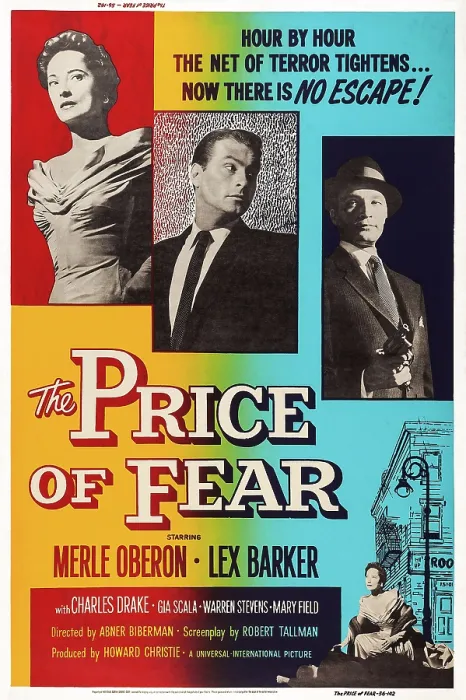 Framed Print : THE PRICE OF FEAR, US poster art, from left Merle Oberon, Lex Barker, Warren Stevens, 1956 Framed Print : THE PRICE OF FEAR, US poster art, from left Merle Oberon, Lex Barker, Warren Stevens, 1956