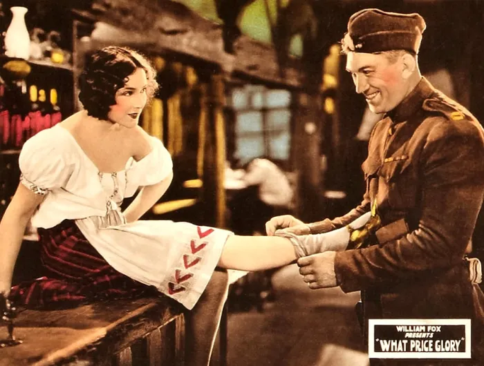 Framed Print : WHAT PRICE GLORY, l-r: Dolores Del Rio, Victor McLaglen on lobbycard, 1926, TM and Copyright 20th Century Fox Film Corp. All rights reserved. / courtesy Everett Collection