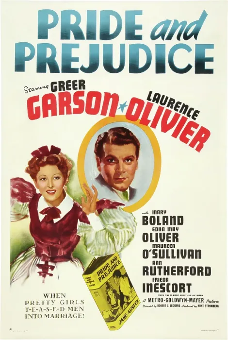 Framed Print : PRIDE AND PREJUDICE, US poster, from left: Greer Garson, Laurence Olivier, 1940 Framed Print : PRIDE AND PREJUDICE, US poster, from left: Greer Garson, Laurence Olivier, 1940