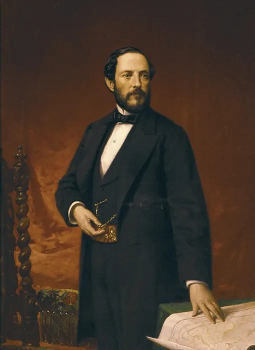 Framed Print : PRIM I PRATS, Joan (1814-1870). Spanish general and politician, Prime Minister (1869-1970). Portrait of 1870. Work by MADRAZO Y KUNTZ, Luis (1825-1897). Realism. Oil on canvas