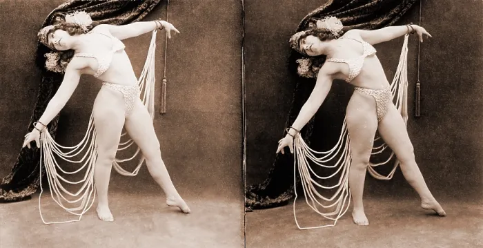 Framed Print : The Primadonna, a stereo photo of glamorous exotic dancer. 1928 Framed Print : The Primadonna, a stereo photo of glamorous exotic dancer. 1928