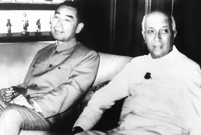Framed Print : Prime Minister Nehru and Communist Chinese Premier Chou En-lai meeting. April 20, 1960, New Delhi, India. (CSU_2015_11_1237) Framed Print : Prime Minister Nehru and Communist Chinese Premier Chou En-lai meeting. April 20, 1960, New Delhi, India. (CSU_2015_11_1237)