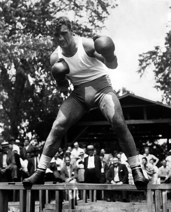 Framed Print : Primo Carnera at his training camp in Pompton Lakes, NJ, June 05, 1934.. Courtesy: CSU Archives / Everett Collection Framed Print : Primo Carnera at his training camp in Pompton Lakes, NJ, June 05, 1934.. Courtesy: CSU Archives / Everett Collection