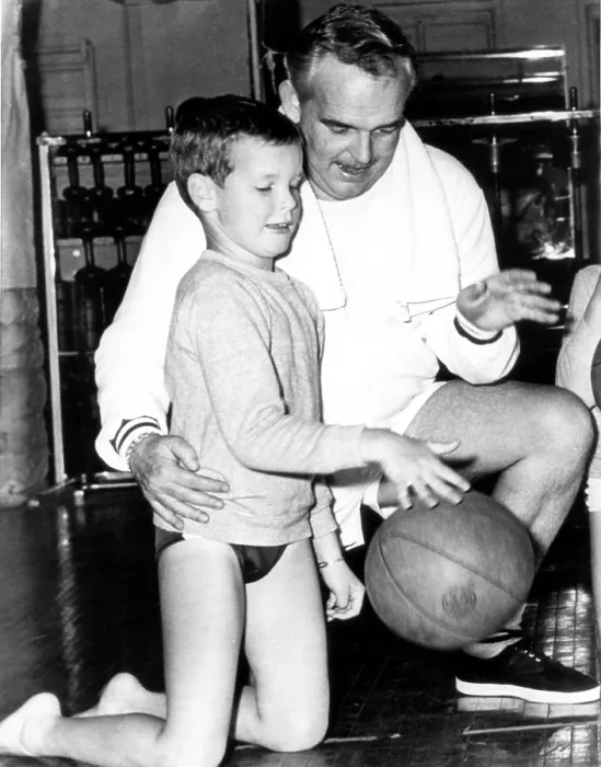Framed Print : Prince Albert with his father Prince Rainier of Monaco, 1967. Courtesy: CSU Archives  /  Everett Collection