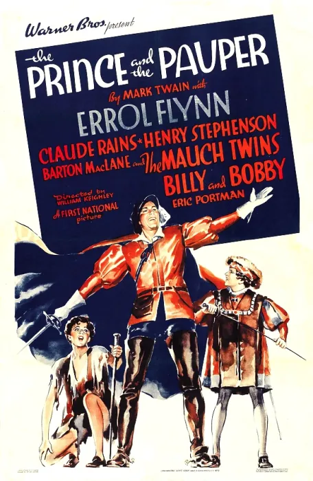 Framed Print : THE PRINCE AND THE PAUPER, center: Errol Flynn, 1937