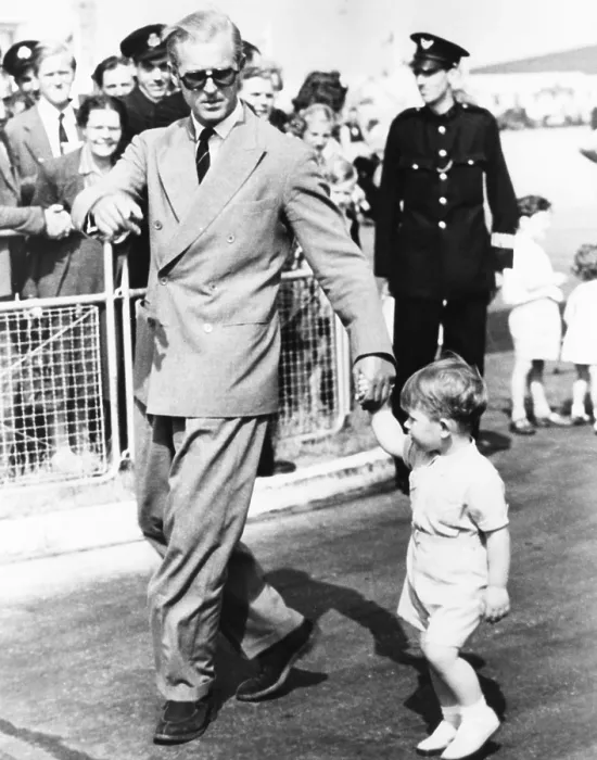 Framed Print : Prince Philip and his son Prince Charles, at London Airport. January 2, 1952. (CSU_2015_9_1083)
