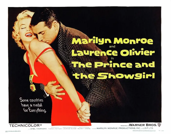 Framed Print : THE PRINCE AND THE SHOWGIRL, US lobbycard, from left: Marilyn Monroe, Laurence Olivier, 1956