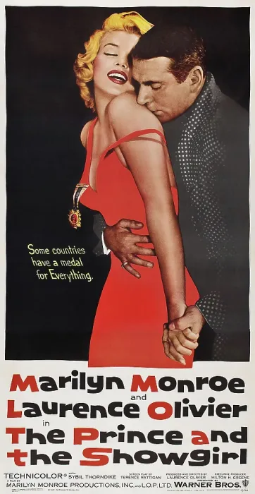 Framed Print : THE PRINCE AND THE SHOWGIRL, poster art, Marilyn Monroe, Laurence Olivier, 1956