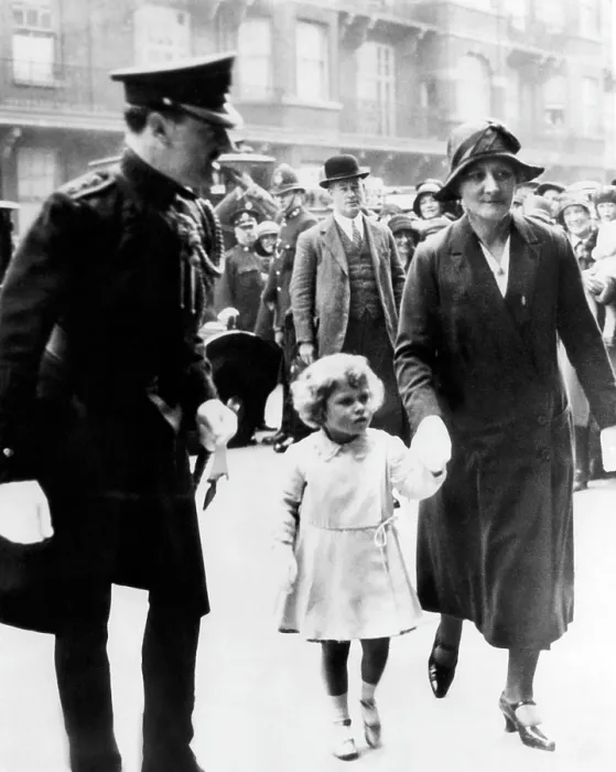 Framed Print : Princess Elizabeth (center), (the future Queen Elizabeth II), with her nurse (foreground, right), attending the opening of the Royal Tournament in London, England, c. 1930 Framed Print : Princess Elizabeth (center), (the future Queen Elizabeth II), with her nurse (foreground, right), attending the opening of the Royal Tournament in London, England, c. 1930