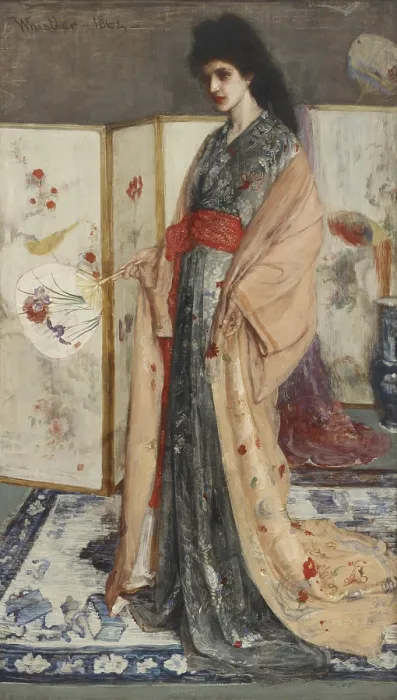 Framed Print : The Princess from the Land of Porcelain, 1865, by James McNeill Whistler, 1834-1903, American painting, oil on canvas