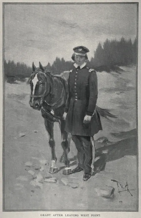 Framed Print : Print from a 1845 daguerreotype of Grant after his graduation from West Point and before his departure for the Mexico War (BSLOC_2018_10_8)
