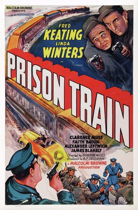 Framed Print : PRISON TRAIN, US poster art, Fred Keating (right), 1938
