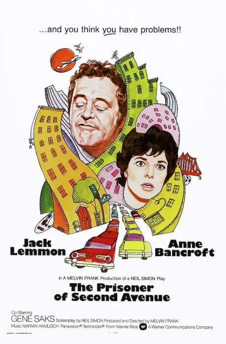 Framed Print : THE PRISONER OF SECOND AVENUE, US poster art, from left: Jack Lemmon, Anne Bancroft, 1975