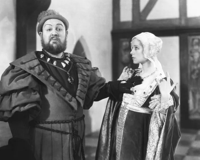 Framed Print : THE PRIVATE LIFE OF HENRY VIII, from left: Charles Laughton as Henry VIII, Elsa Lanchester as Anne of Cleeves, 1933 Framed Print : THE PRIVATE LIFE OF HENRY VIII, from left: Charles Laughton as Henry VIII, Elsa Lanchester as Anne of Cleeves, 1933