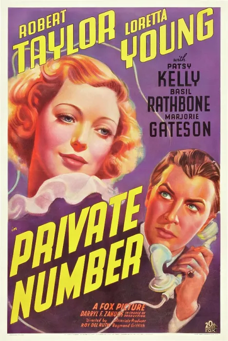 Framed Print : PRIVATE NUMBER, from left: Loretta Young, Robert Taylor, 1936, TM and Copyright 20th Century Fox Film Corp. All rights reserved. / courtesy Everett Collection