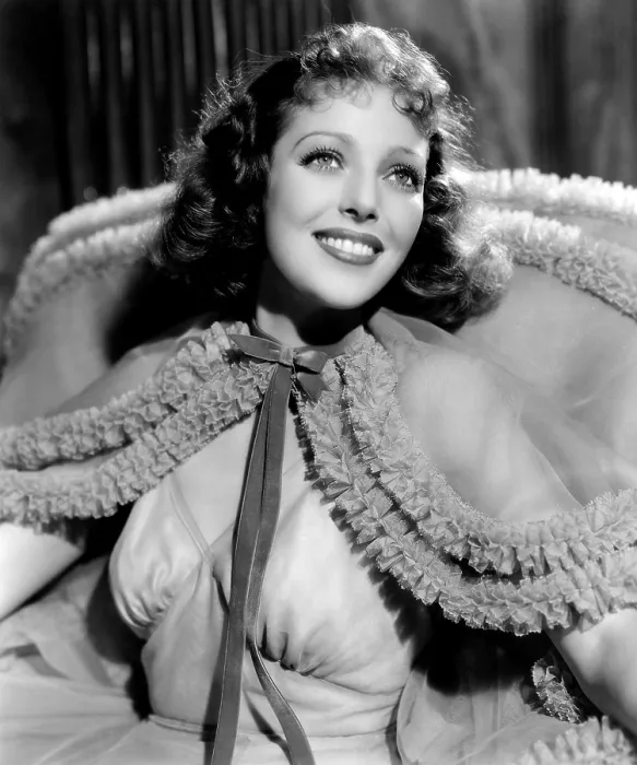 Framed Print : PRIVATE NUMBER, Loretta Young, in a blue starched highly ruched dress by Gwen Wakeling, 1936. TM & Copyright 20th Century Fox Film Corp. / courtesy Everett Collection