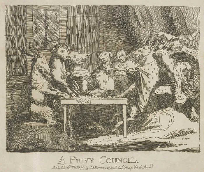 Framed Print : A Privy Council, 1779