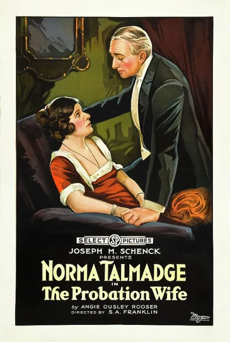 Framed Print : THE PROBATION WIFE, left: Norma Talmadge on poster art, 1919