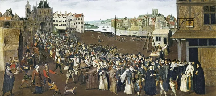 Framed Print : Procession of the Holy League Leaving the Saint-Jean Arch. 1590. French anonymous. Oil on canvas. FRANCE. Paris. Muse Carnavalet (Carnavalet Museum) Framed Print : Procession of the Holy League Leaving the Saint-Jean Arch. 1590. French anonymous. Oil on canvas. FRANCE. Paris. Muse Carnavalet (Carnavalet Museum)