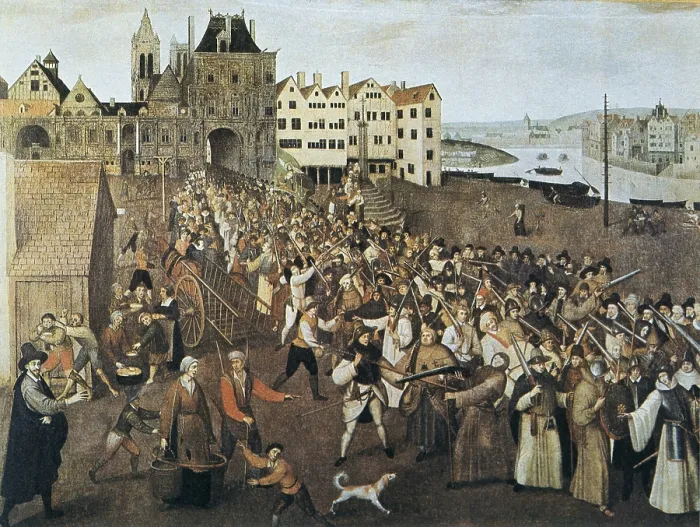 Framed Print : Procession of the Holy League Leaving the Saint-Jean Arch in1590 or 1593 Framed Print : Procession of the Holy League Leaving the Saint-Jean Arch in1590 or 1593