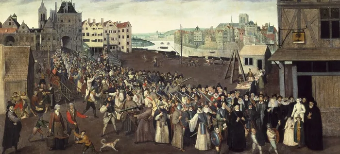 Framed Print : Procession of the Holy League Leaving the Saint-Jean Arch in1590 or 1593