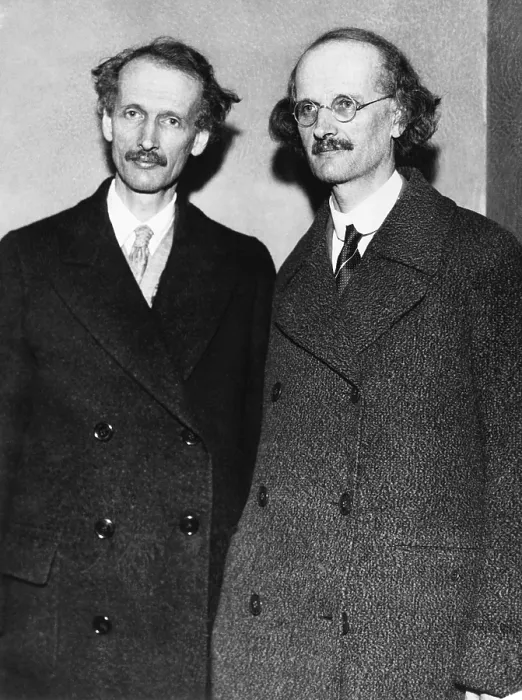Framed Print : Professors Auguste Piccard and his brother twin Jean. Auguste was the first human to reach the stratosphere. Jean's invented clustered high-altitude balloons