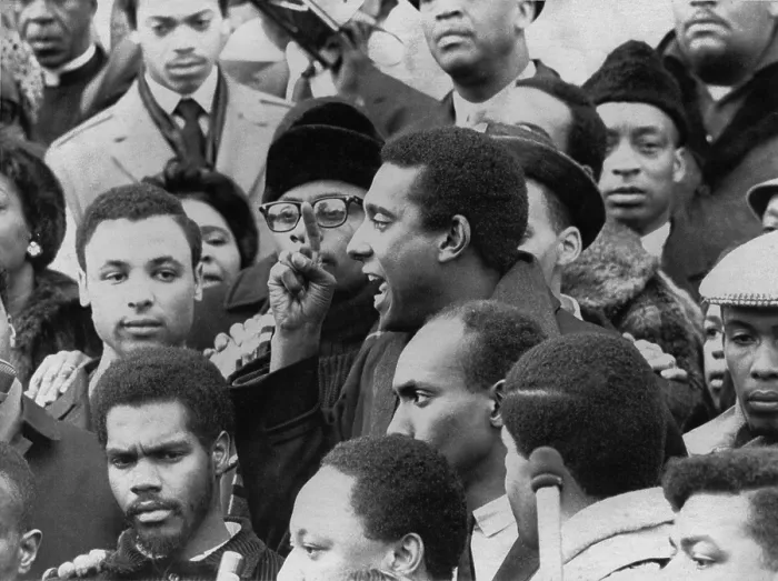 Framed Print : Profile of Stokely Carmichael speaking and gesturing in midst of crowd demonstrating near the Capitol in Washington, DC. January 10, 1967 Framed Print : Profile of Stokely Carmichael speaking and gesturing in midst of crowd demonstrating near the Capitol in Washington, DC. January 10, 1967