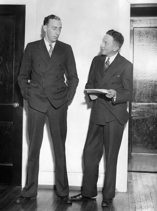 Framed Print : Prosecution at the Scottsboro Trial. Attorney General Thomas Knight (left) and his assistant, Thomas Lawson