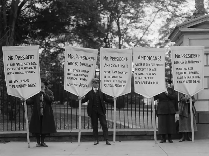 Framed Print : Protest for amnesty for victims of Espionage Act of 1917 and Sedition Act of 1918