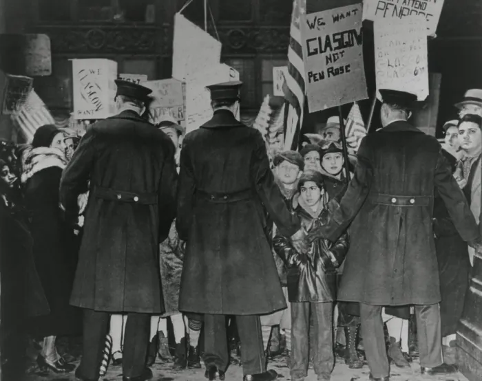 Framed Print : Protest against school integration in Saint Louis, March 1933