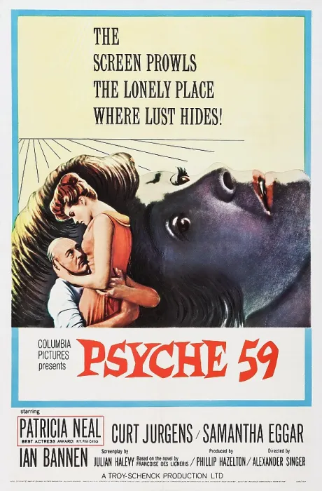 Framed Print : PSYCHE 59, US poster, from left: Curd Jurgens, Samantha Eggar, Patricia Neal (rear), 1964 Framed Print : PSYCHE 59, US poster, from left: Curd Jurgens, Samantha Eggar, Patricia Neal (rear), 1964