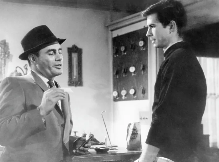 Framed Print : PSYCHO, from left: Martin Balsam, Anthony Perkins, 1960 Framed Print : PSYCHO, from left: Martin Balsam, Anthony Perkins, 1960