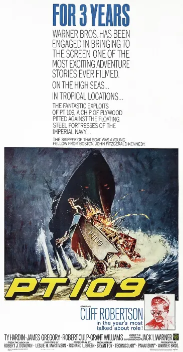 Framed Print : PT 109, US poster art, Cliff Robertson, (bottom right), 1963 Framed Print : PT 109, US poster art, Cliff Robertson, (bottom right), 1963