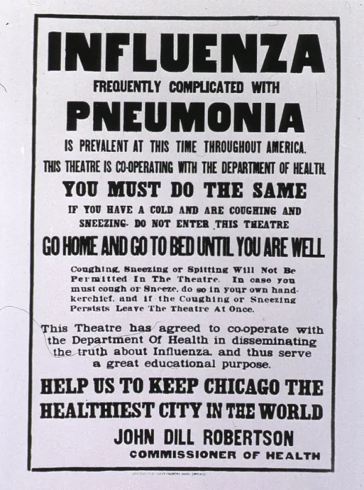 Framed Print : Public health poster relating to the Spanish Flu epidemic in Chicago during the fall of 1918 Framed Print : Public health poster relating to the Spanish Flu epidemic in Chicago during the fall of 1918