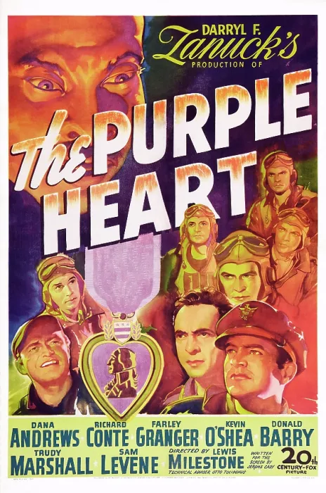 Framed Print : THE PURPLE HEART, US poster art, Dana Andrews, 1944. TM and Copyright 20th Century Fox Film Corp. All rights reserved / Courtesy: Everett Collection