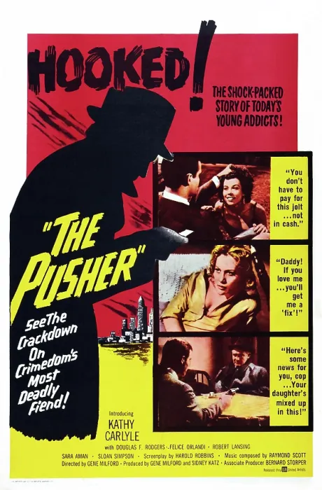 Framed Print : THE PUSHER, US poster art, 1960 Framed Print : THE PUSHER, US poster art, 1960