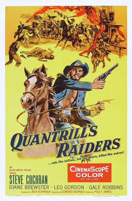 Framed Print : QUANTRILL'S RAIDERS, US poster art, Steve Cochran, 1958 Framed Print : QUANTRILL'S RAIDERS, US poster art, Steve Cochran, 1958